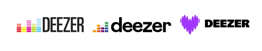 Évolution des logos Deezer